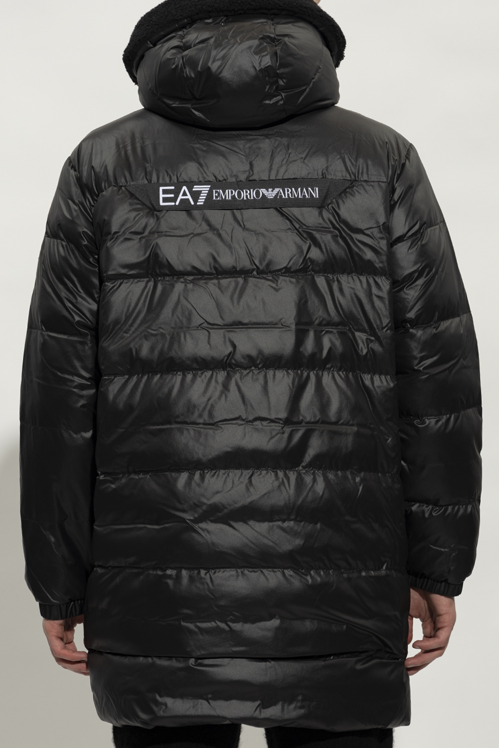 Ea7 emporio armani quilted jacket outlet black